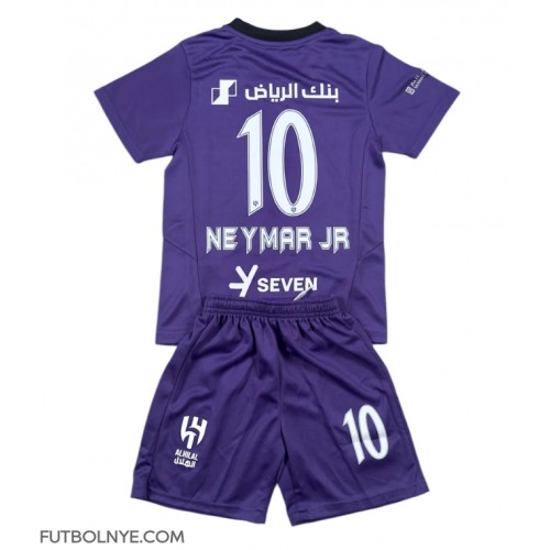 Camiseta Al-Hilal Neymar Jr #10 Tercera Equipación para niños 2024-25 manga corta (+ pantalones cortos)